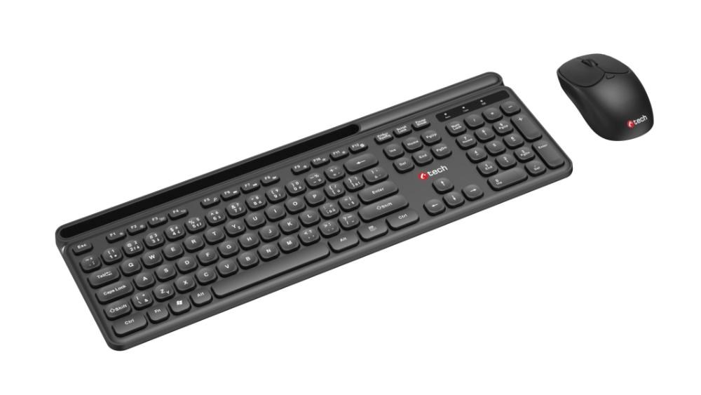 C-TECH klávesnice s myší WLKMC-05B,  Bezdrátový set 2.4GHz,  CZ,  Černá1 
