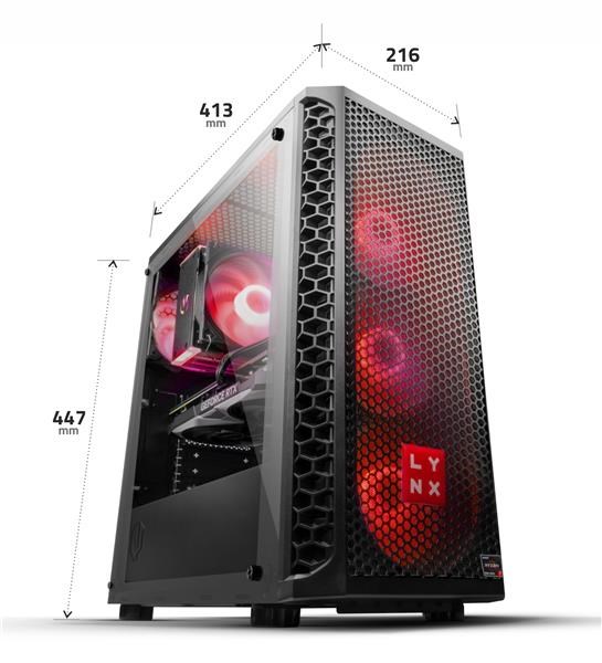 LYNX Challenger Ryzen 7 5700X 32GB 1T SSD NVMe RTX 5070 12G W11 Home1 