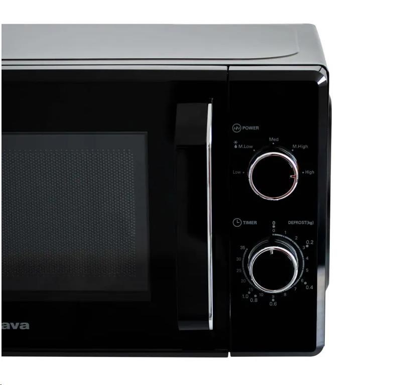 Orava Miwa-1B mikrovlnná trouba 700 W,  20 l,  otočný talíř s průměrem 25, 5 cm,  černá2 