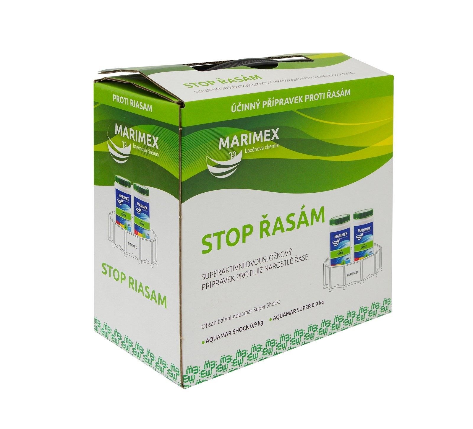 Marimex Super Chlor Šok 2x 0, 9 kg - bazénová chemie - ŘASY4 