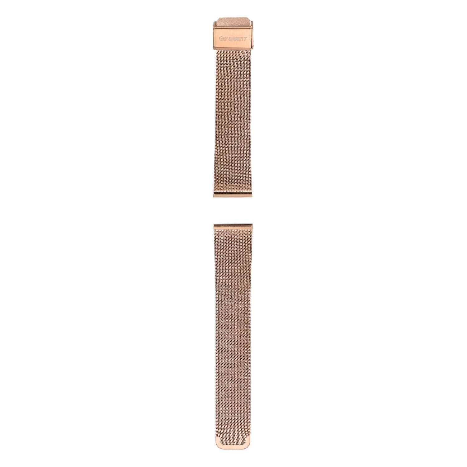 Garett univerzální řemínek 18 mm,  zlatorůžový kovový,  typ Mesh rose gold1 