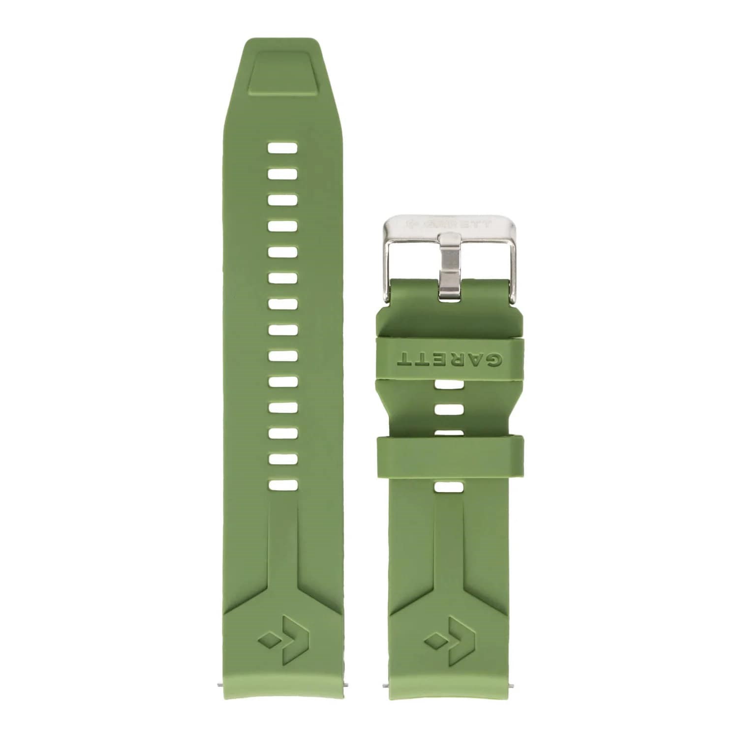 Garett univerzální řemínek 22 mm,  zelený silikonový0 