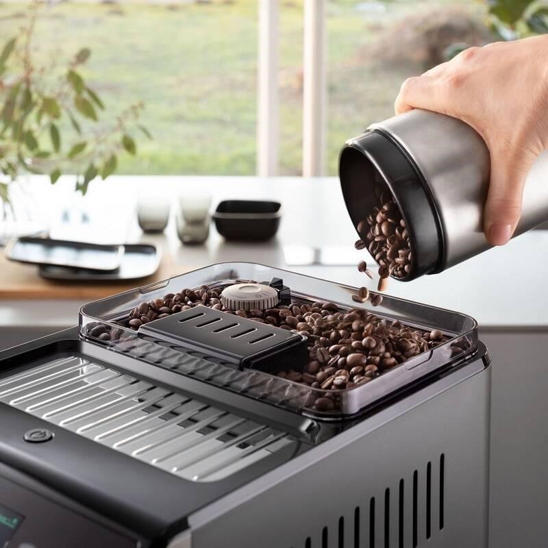 DeLonghi Eletta Explore ECAM 450.55.G automatický kávovar,  1450 W,  19 barů,  systém LatteCrema,  mlýnek na kávu3 