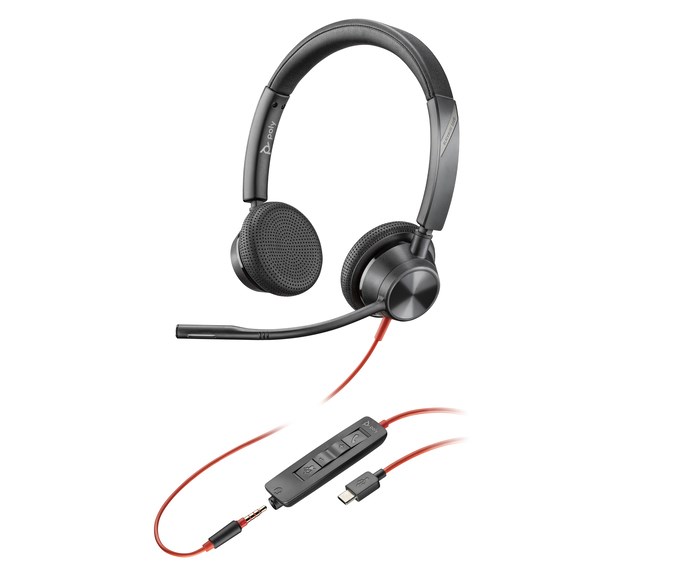 Poly Blackwire 3325 náhlavní souprava,  3.5 mm jack,  USB-C,  stereo0 