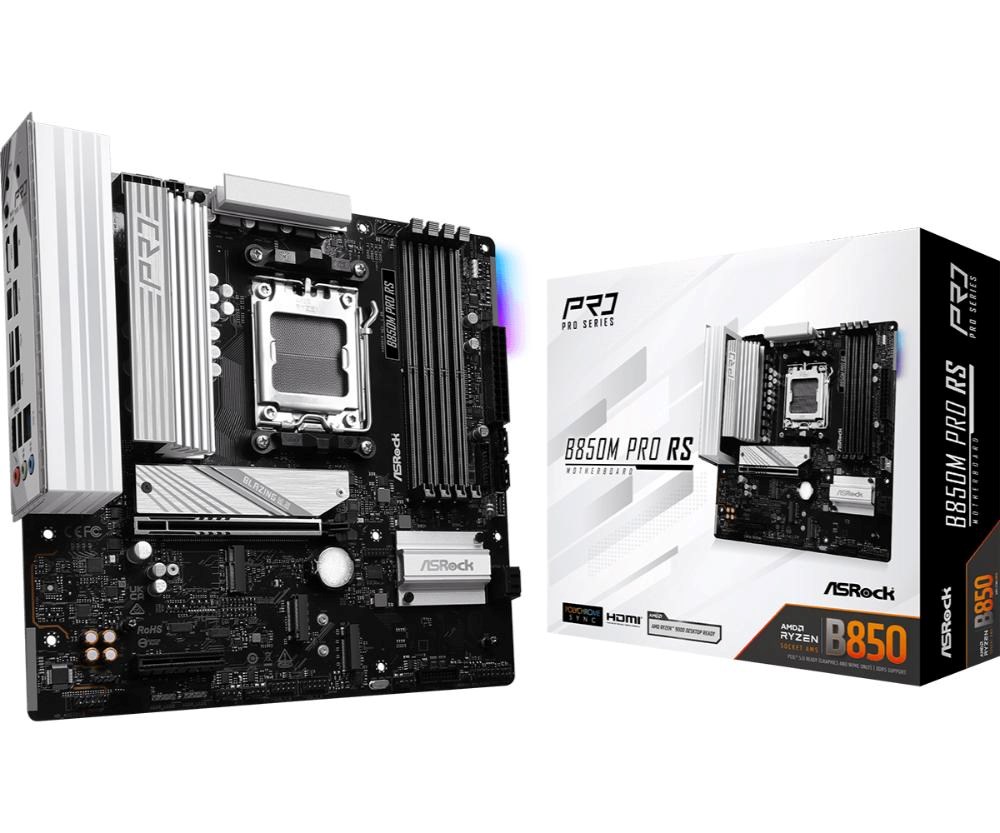 ASRock MB Sc AM5 B850M PRO RS,  AMD B850,  4xDDR5,  1xDP,  1xHDMI,  mATX2 