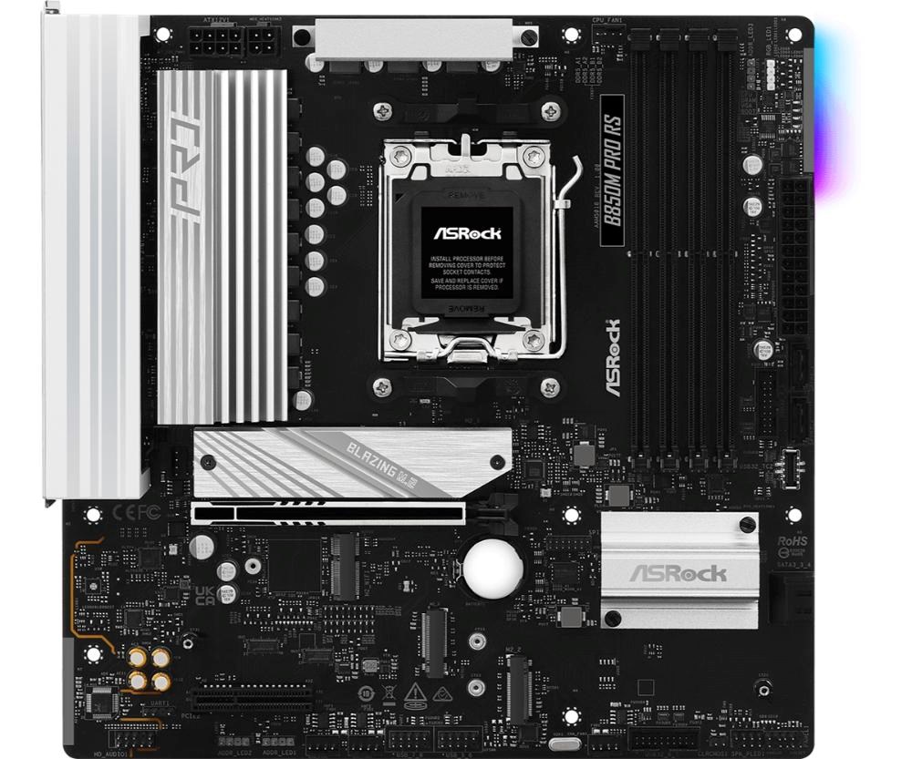 ASRock MB Sc AM5 B850M PRO RS,  AMD B850,  4xDDR5,  1xDP,  1xHDMI,  mATX0 