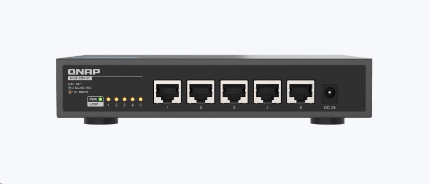 QNAP switch QSW-3205-5T (5x 10GbE port, pasiv. chladenie, podpora 100M/ 1G/ 2, 5G/ 5G a 10G)2 