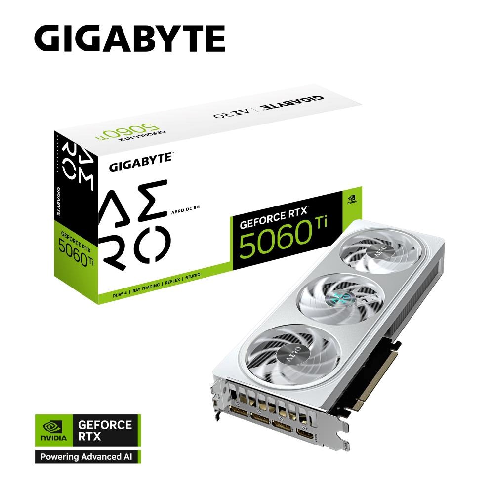 GIGABYTE VGA NVIDIA GeForce RTX 5060 Ti AERO OC 8G,  8G GDDR7,  3xDP,  1xHDMI0 