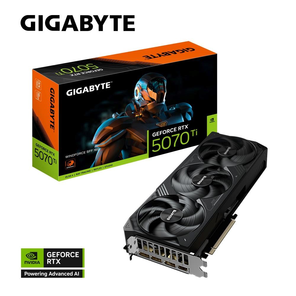 GIGABYTE VGA NVIDIA GeForce RTX 5070 Ti WINDFORCE 16G, 16G GDDR7, 3xDP, 1xHDMI0 