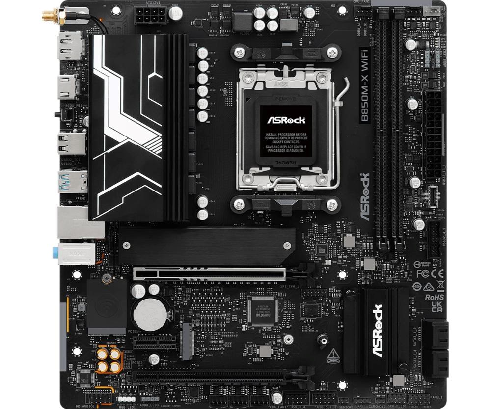 ASRock MB Sc AM5 B850M-X WIFI R2.0,  AMD B850,  2xDDR5,  1xDP,  1xHDMI,  WiFi,  mATX1 