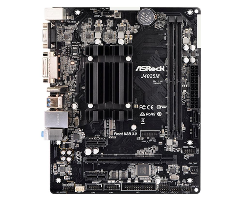 ASRock MB Intel procesor J4025M,  2xDDR4,  HDMI,  VGA,  DVI-D,  mATX1 