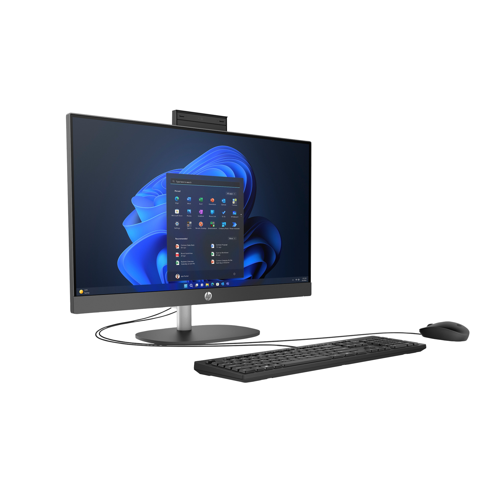 HP AIO ProOne 240 G10 AiO 23.8 NT i5-1334U, 16GB, 512GB NVMe,  WiFi 6 + BT, klávesnice a myš, 90W externí, šedá, HDMI, Win11Home2 