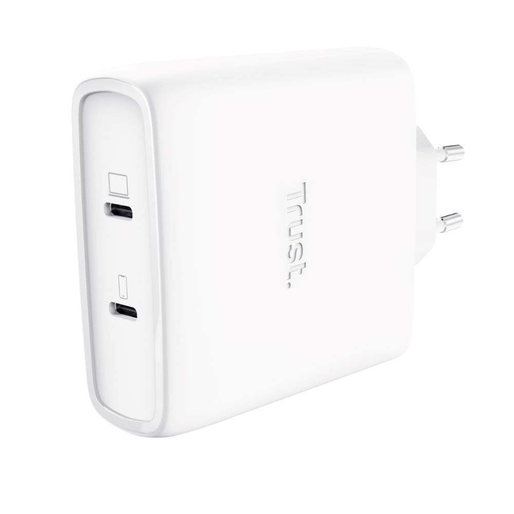 TRUST MAXO 100W 2P USB-C GAN CHARGER WHT
