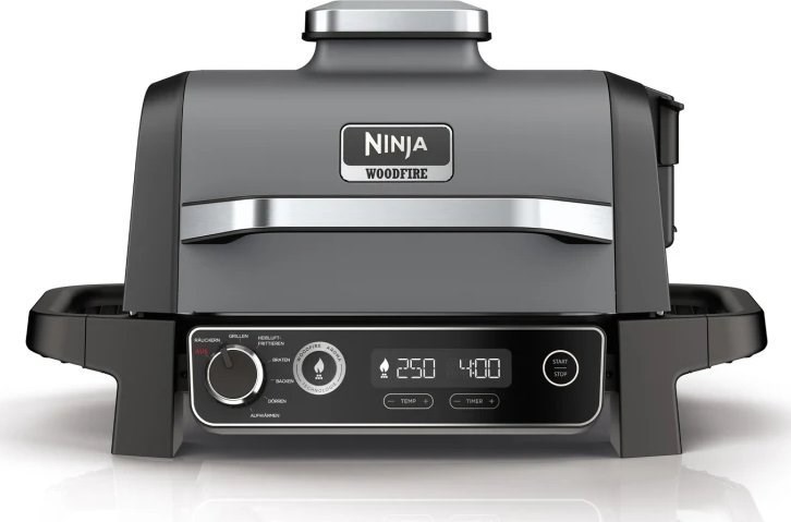 Ninja OG701DE elektrický gril,  horkovzdušná fritéza a udírna,  2400W,  7 programů,  černá0 