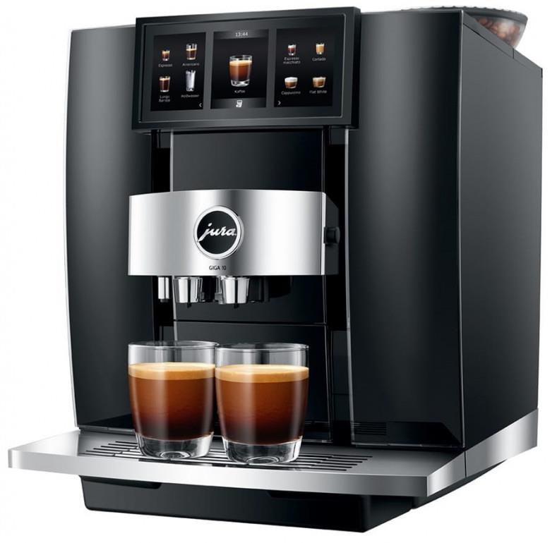 Jura GIGA 10 Diamond Black prémiový automatický kávovar, WiFi Connect, 2 zásobníky kávy0 