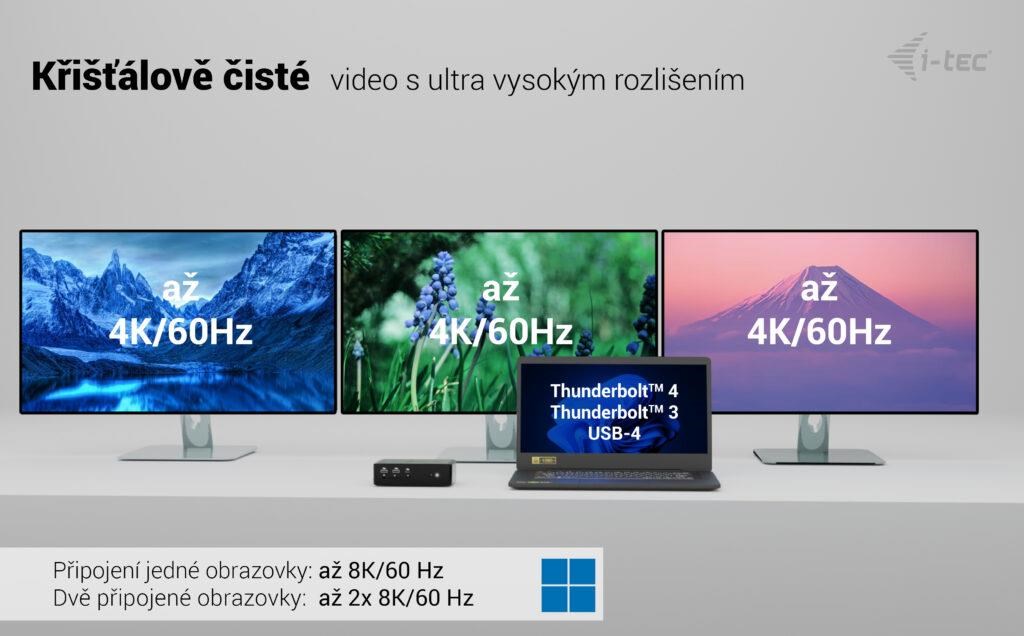 i-tec Thunderbolt 5 Quattro Display Docking Station,  Power Delivery 140W0 