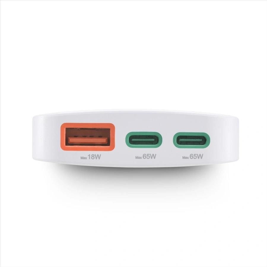 Hama rýchla USB nabíjačka GaN 2x USB-C + USB-A,  PD/ QC 65 W,  plochá,  skladacia10 