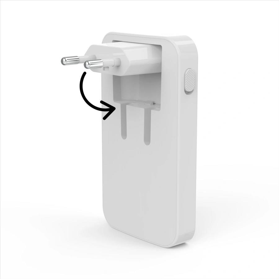 Hama rýchla USB nabíjačka GaN 2x USB-C + USB-A,  PD/ QC 65 W,  plochá,  skladacia4 