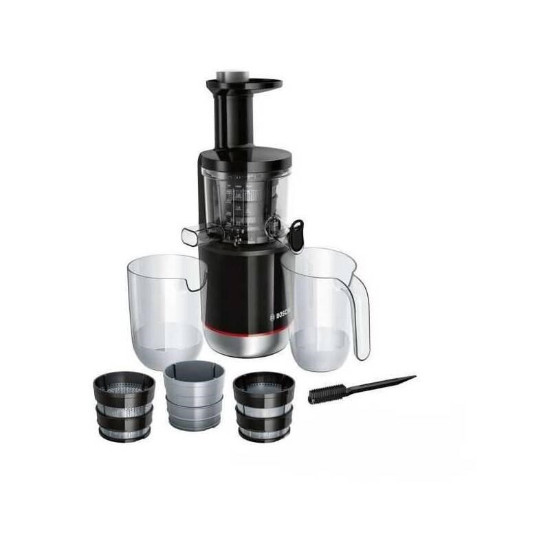 Bosch MESM731M šnekový odšťavňovač,  150 W,  nastavení hustoty nápoje,  3 filtry,  zpětný chod,  černá1 