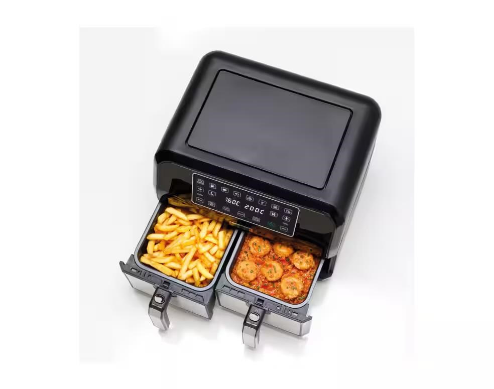 Kenwood kHealthy horkovzdušná fritéza,  1700 W,  se dvěma zásuvkami,  4+4 l,  8 programů,  černá1 