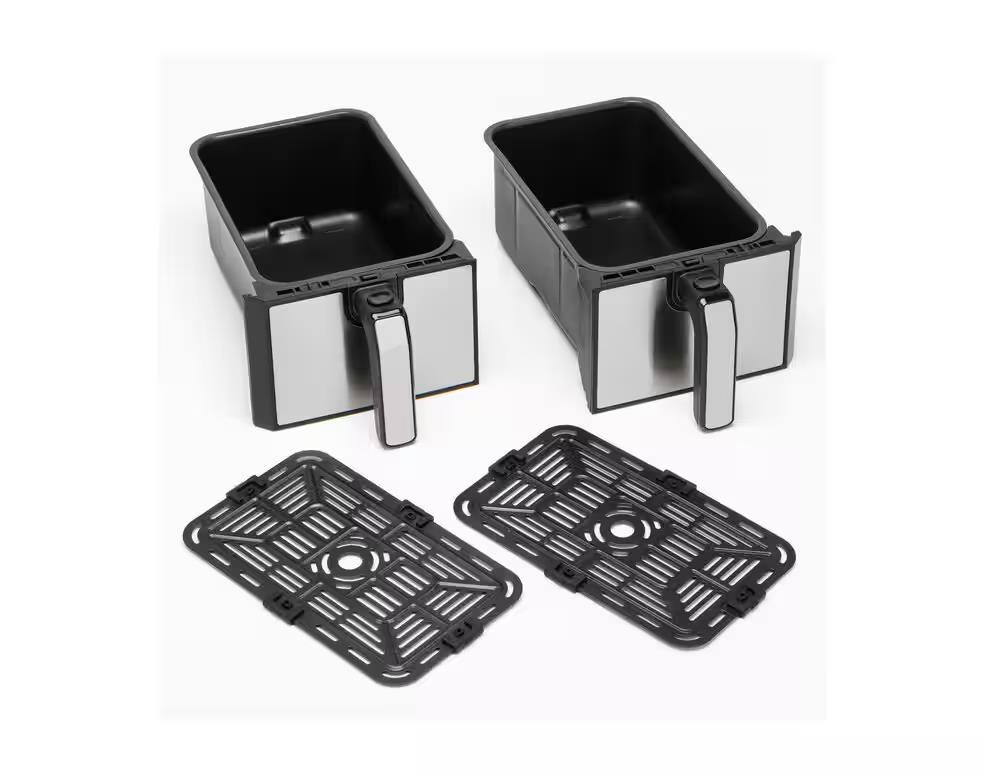 Kenwood kHealthy horkovzdušná fritéza,  1700 W,  se dvěma zásuvkami,  4+4 l,  8 programů,  černá3 