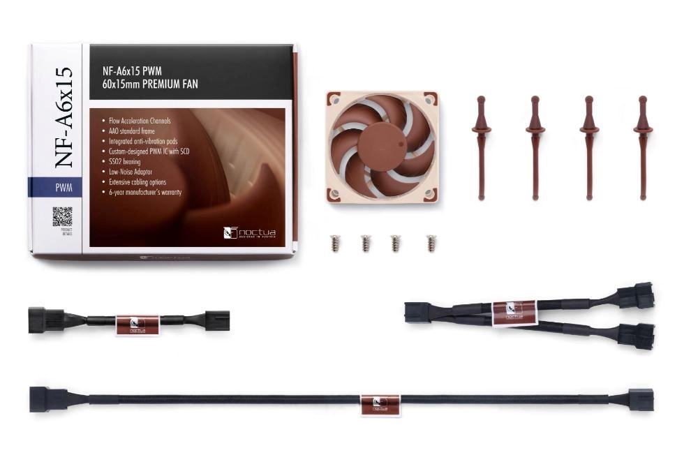 NOCTUA Ventilátor NF-A6x15 PWM,  60mm,  hnědá4 