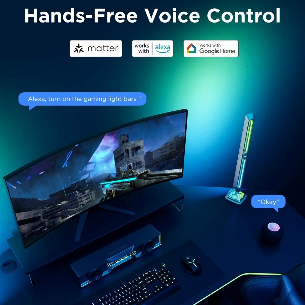 Govee Smart RGBIC Gaming Pro světelné panely Matter6 