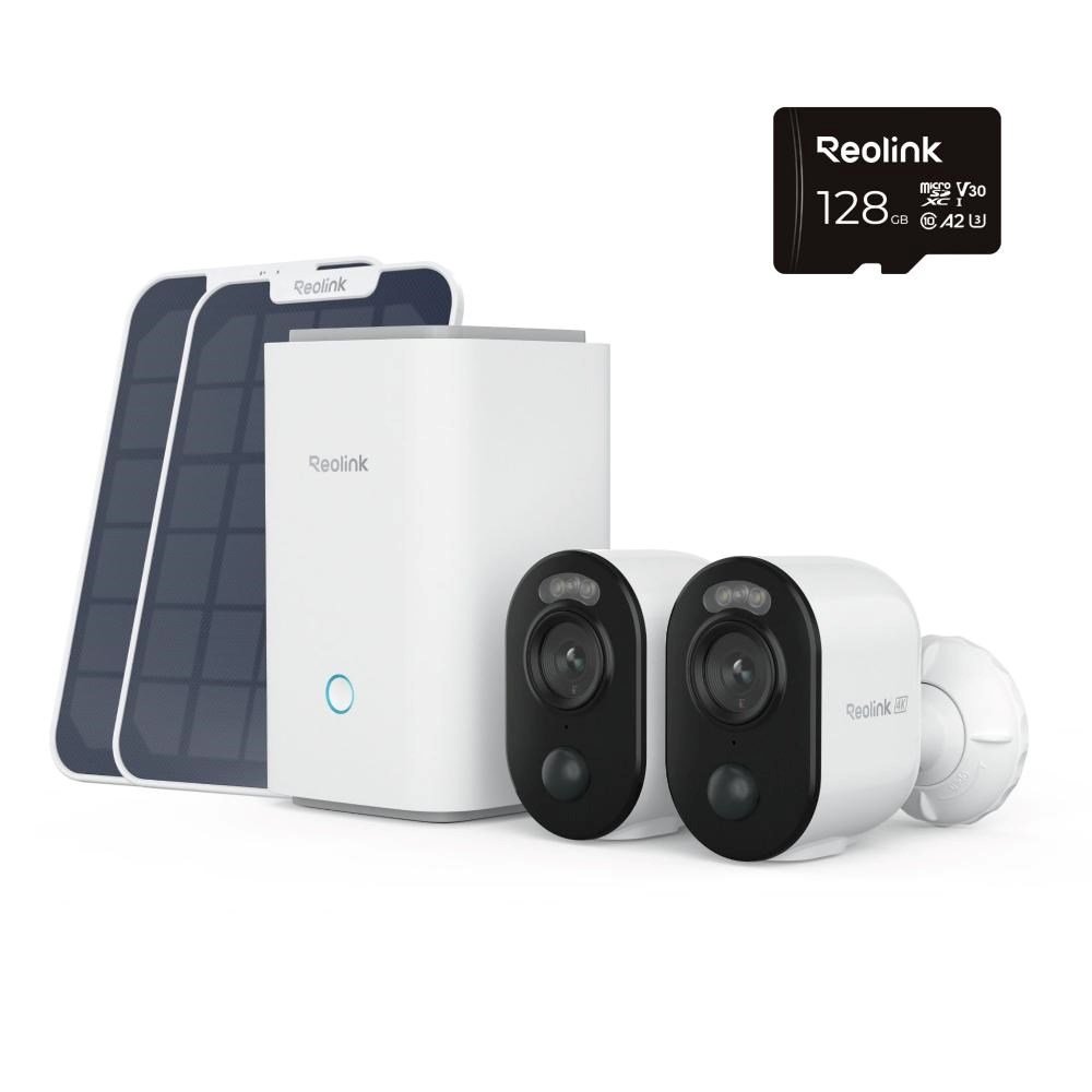 REOLINK Home Hub, 2x Argus Series B350 + 2x Solar Panel + 128GB microSD karta0 