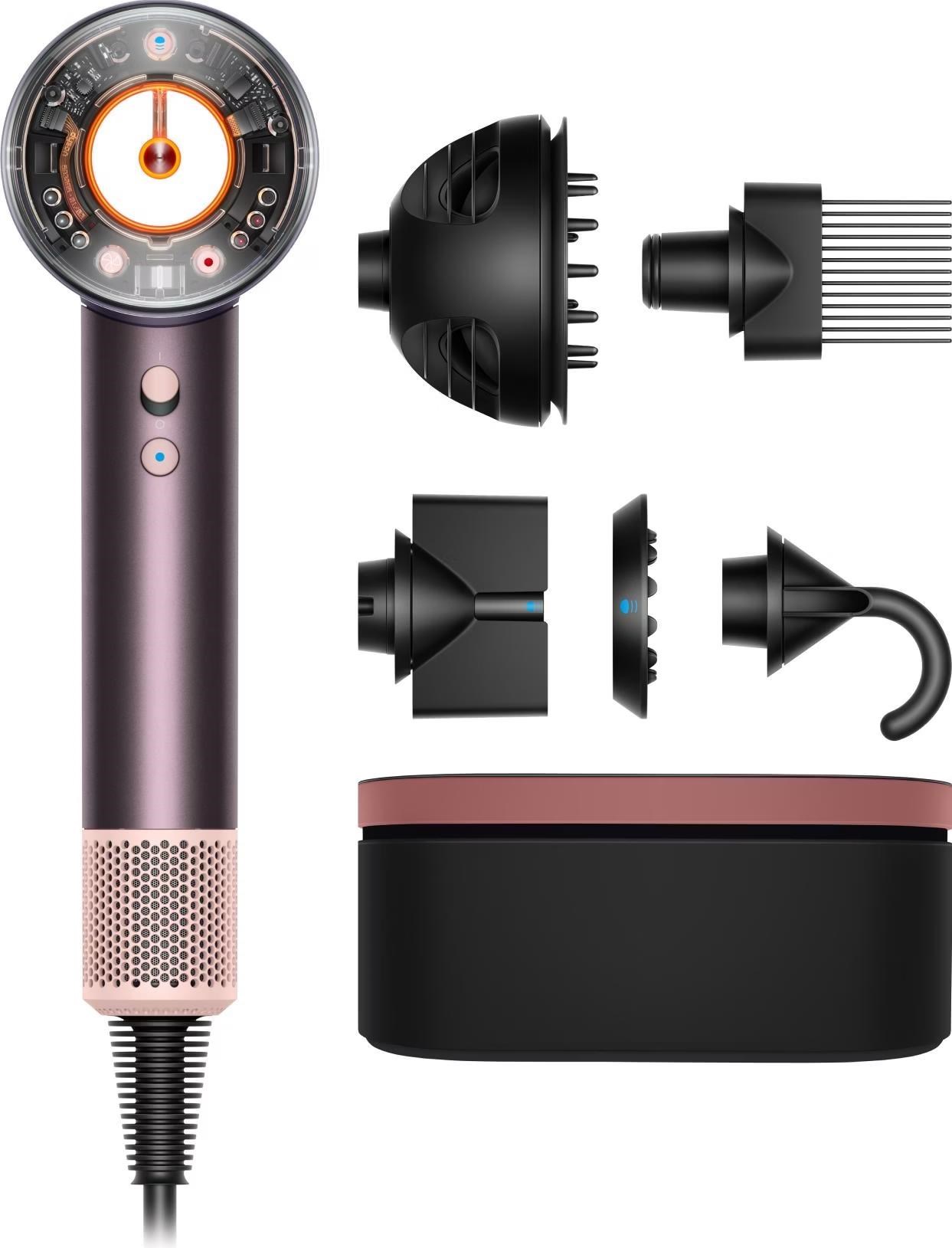 Dyson Supersonic Nural HD16 fén na vlasy, 1600 W, difuzér, 4 teploty, 3 rychlosti, Jasper/Plum0 