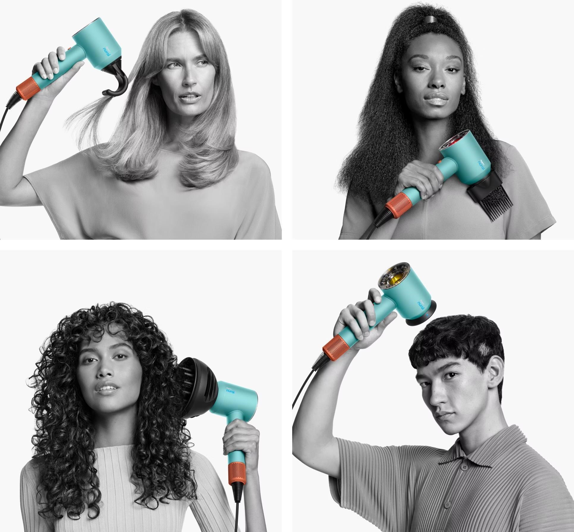Dyson Supersonic Nural HD16 fén na vlasy, 1600 W, difuzér, 4 teploty, 3 rychlosti, Jasper/Plum2 