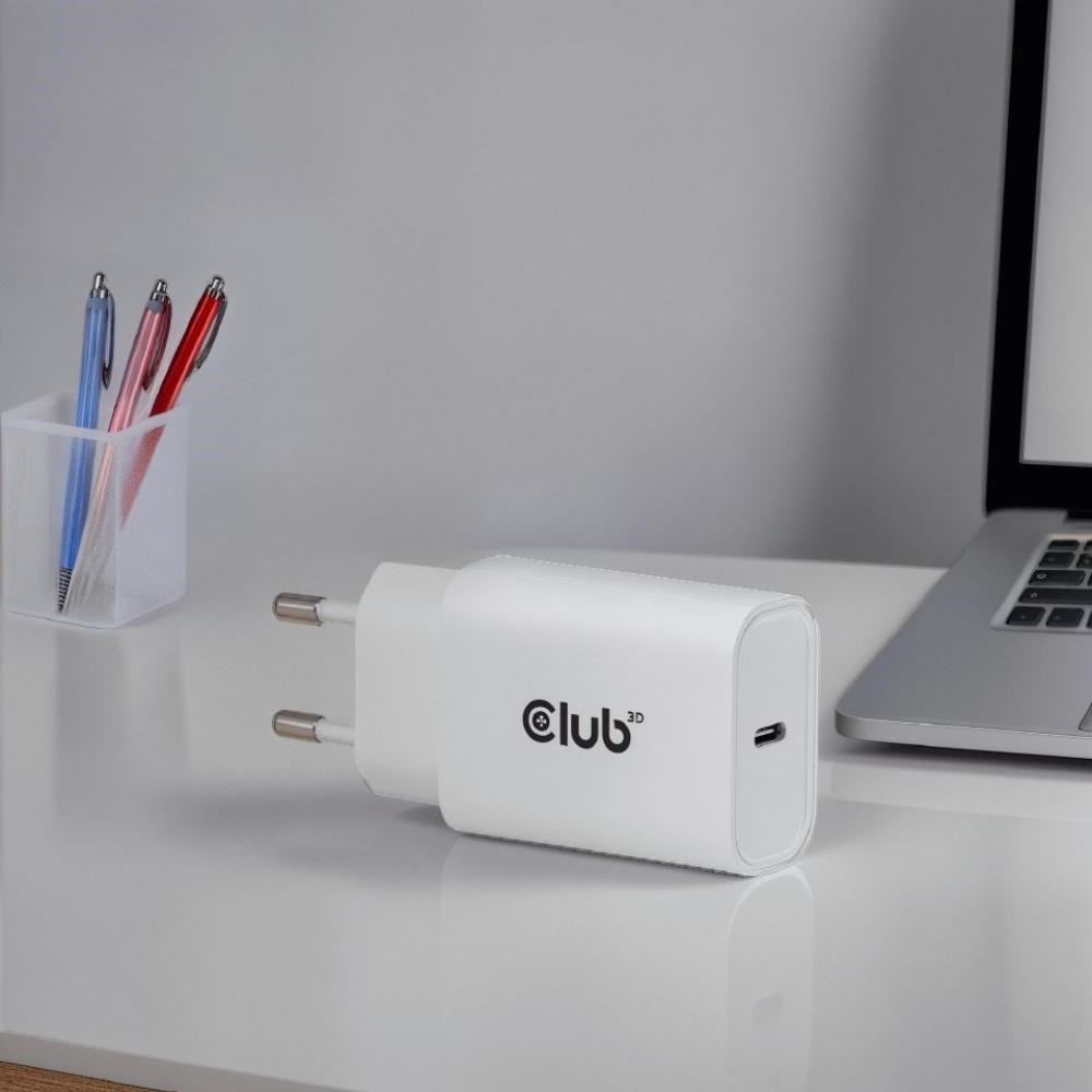 Club3D Nabíječka,  USB-C,  Power Delivery 15V/ 2A,  2-pack,  bílá0 
