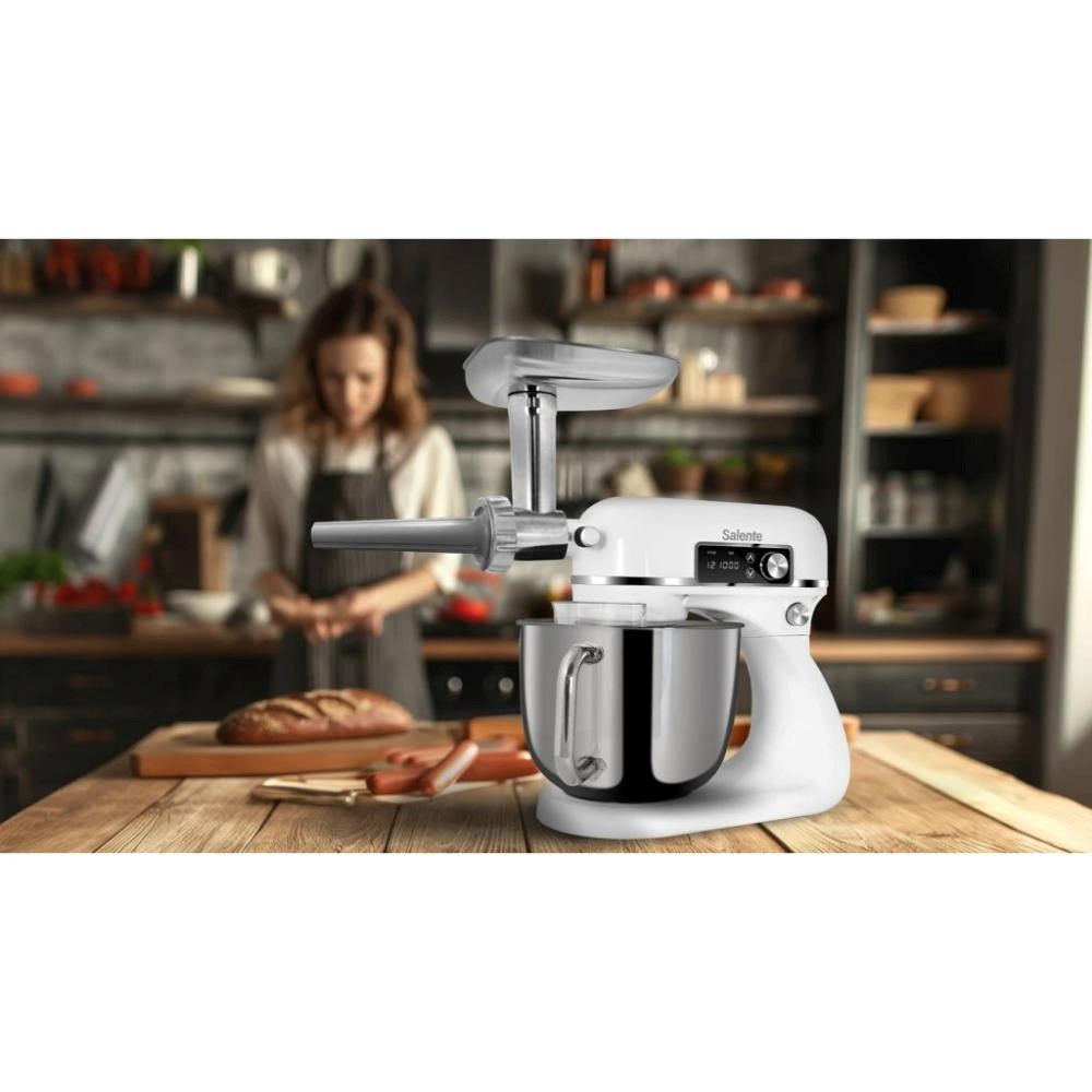 Salente DigiChef+, kuchyňský robot, mísa 6 litrů, celokovový, masomlýnek, digitální displej, bílý7 