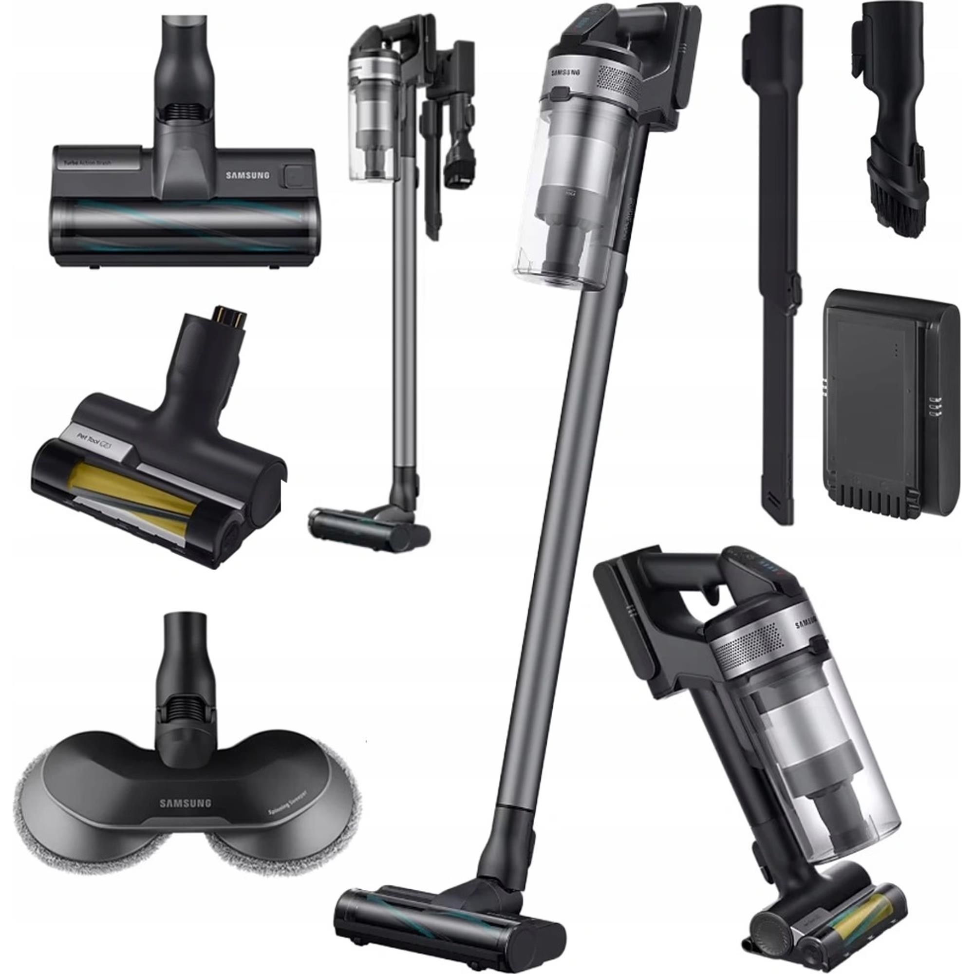 Samsung Stick vacuum AC Dry HEPA Bagless 0.8 L 550 W Black,  Grey,  EU4 