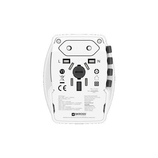 SKROSS cestovní adaptér MUV USB AC65PD, univerzální, neuzemněný, USB A+C 65W1 