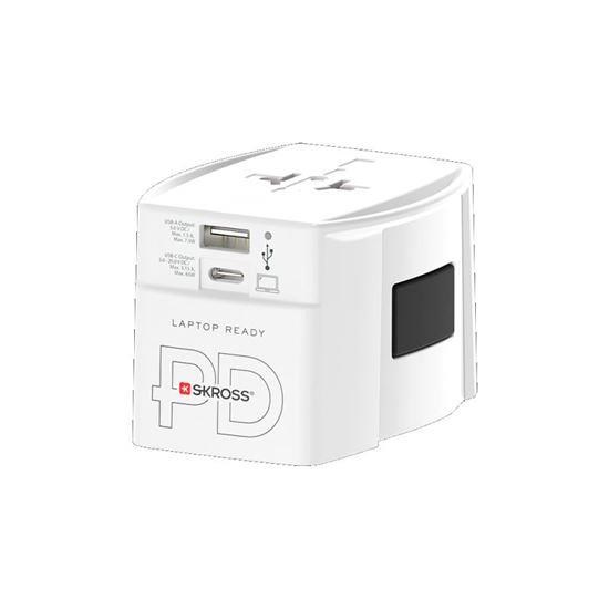 SKROSS cestovní adaptér MUV USB AC65PD, univerzální, neuzemněný, USB A+C 65W2 