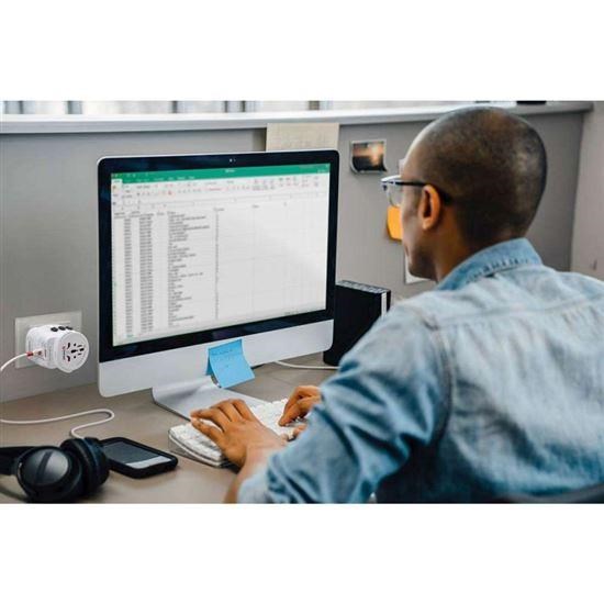 SKROSS cestovní adaptér PRO Light USB AC45PD - World, UK+USA+AUS/CN, univerzální, uzemněný, USB A+C 45W8 