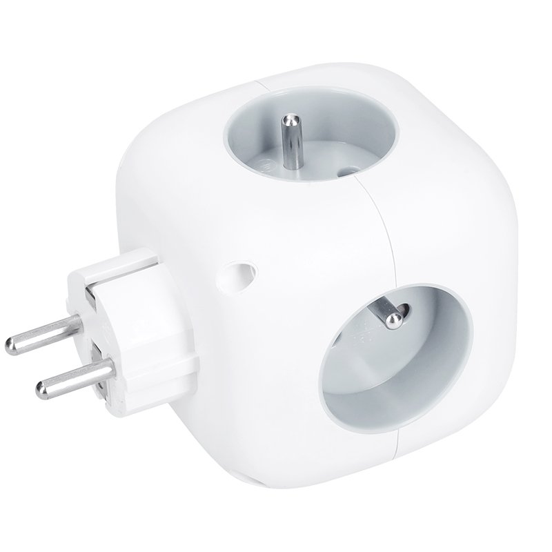 Solight rozbočka kostka, 3x 16A + USB A+C, bílá, vypínač2 