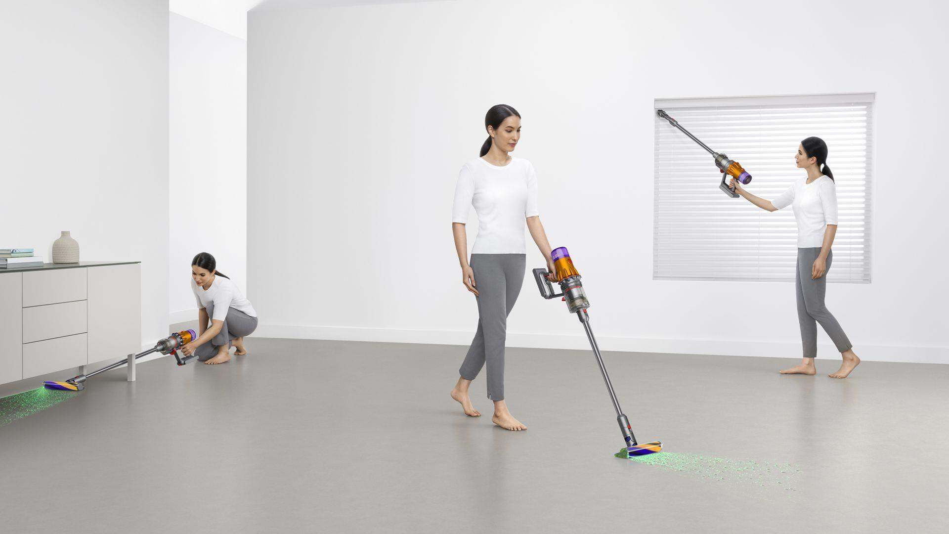BAZAR - Dyson V12 Detect Slim Absolute 2023,  akumulátorový vysavač,  iluminační technologie,  3 režimy - použito,  opraveno5 