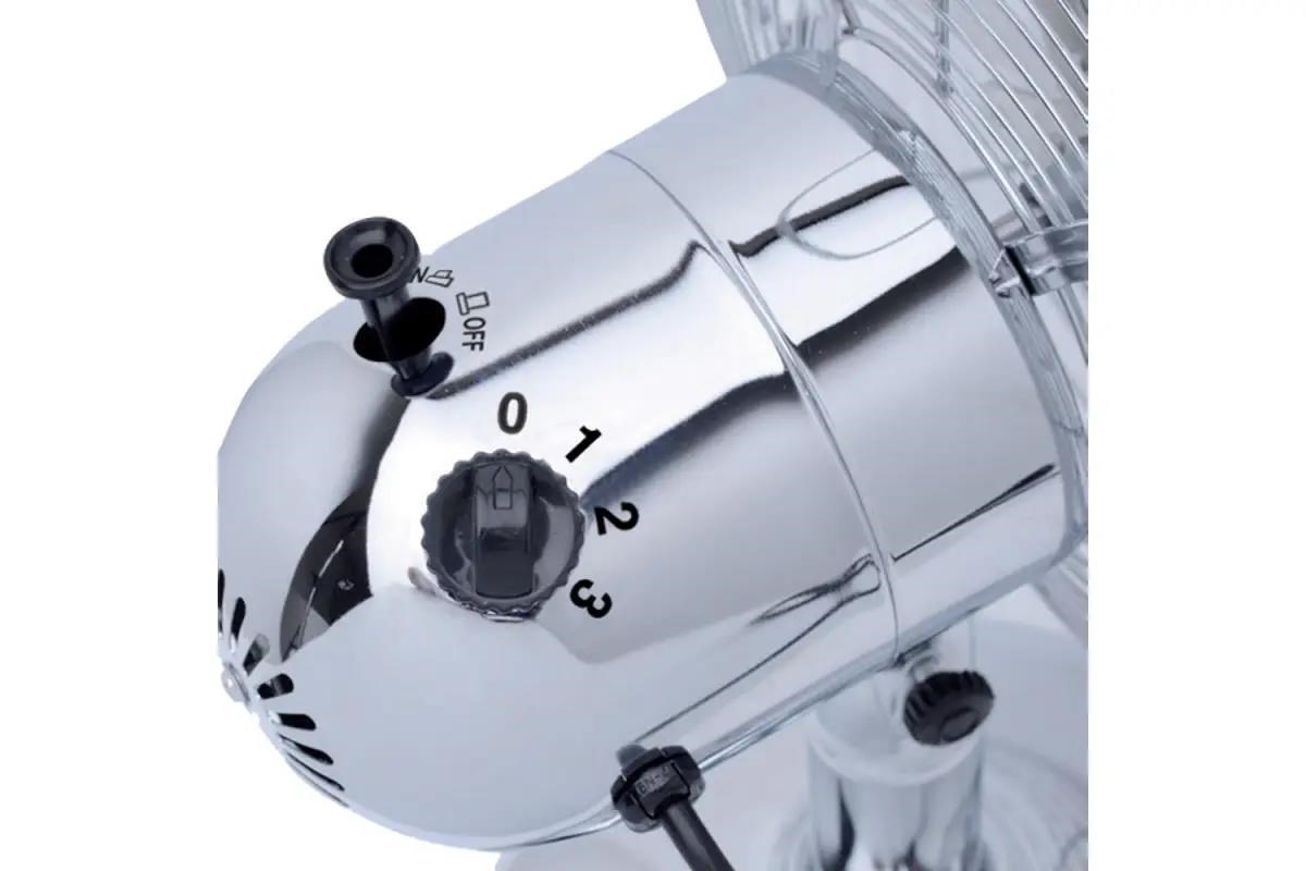 Orava SF-100 X stolní oscilující ventilátor,  3 stupně rychlosti,  oscilace doprava a doleva,  stříbrná3 