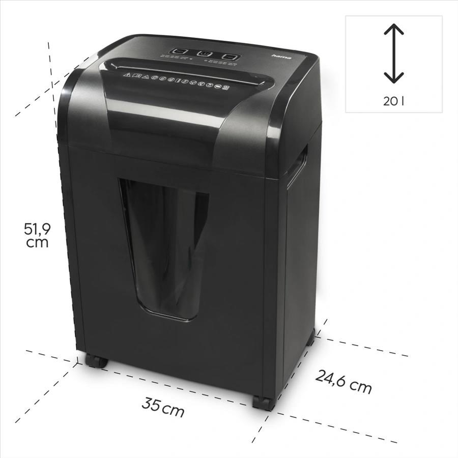 Hama Premium M10+, skartovačka, micro rez, 10 listov, stupeň utajenia P-5, 20 l4 