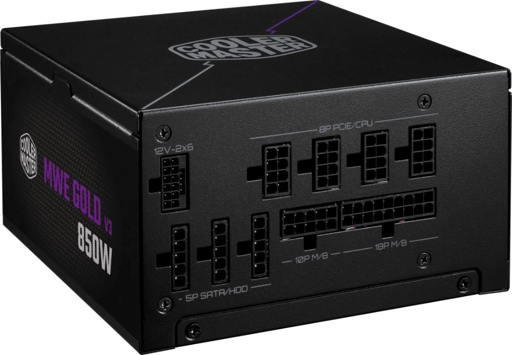 Cooler Master zdroj 850W MWE Gold 3 (GXII),  120mm,  80+ Gold,  Plně modulární,  ATX 3.15 