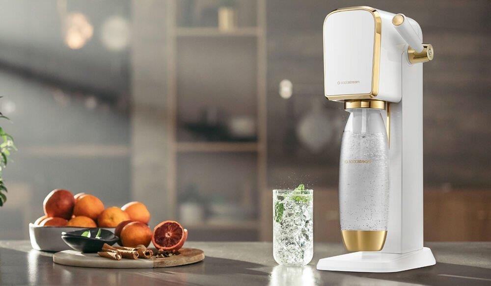 SodaStream Art výrobník sody,  mechanický,  1l láhev,  bombička s CO2,  bílá /  zlatá4 