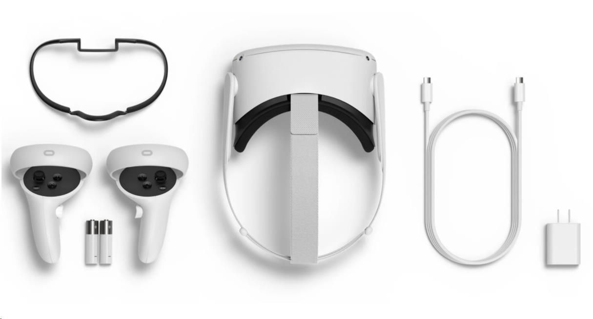 BAZAR Oculus (Meta) Quest 2 Virtual Reality - 256 GB - US adaptér - ROZBALENO/POUŽITO6 