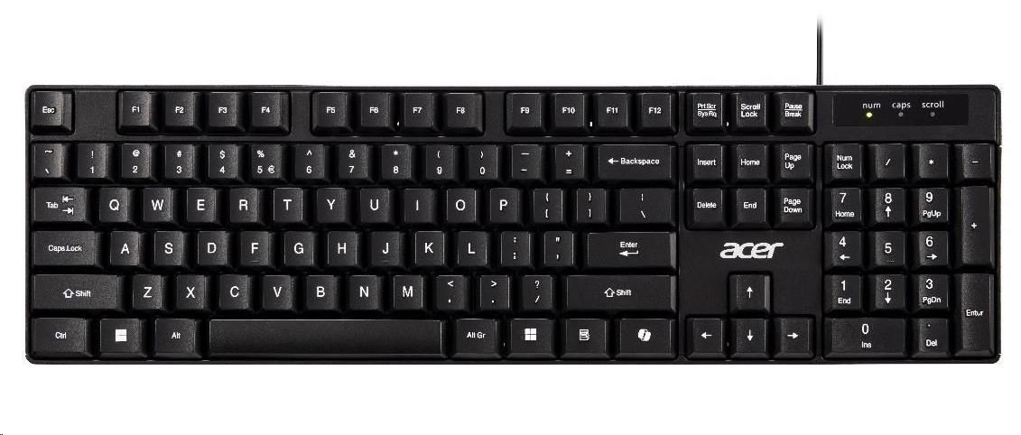 Acer AKW100/ Drôtové USB-A/ CZ- SK layout/ Čierna