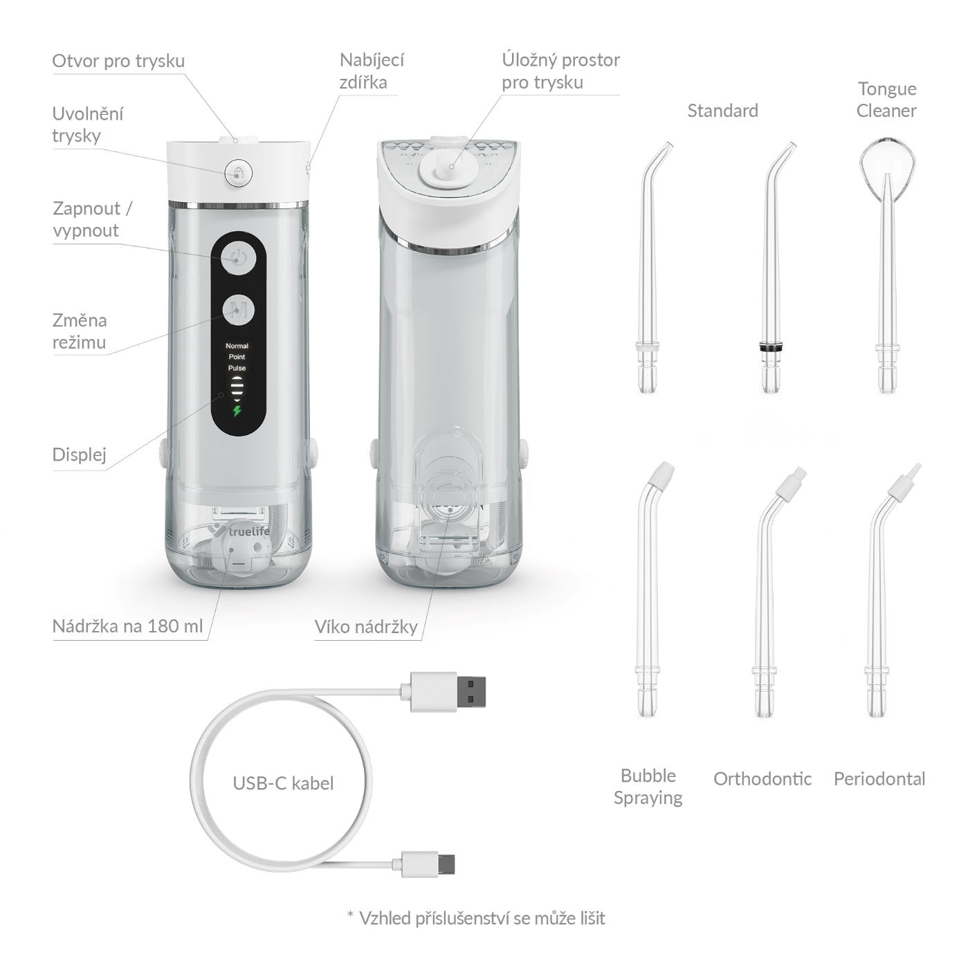 TrueLife AquaFloss Mini M50 - ústní sprcha - bílá9 