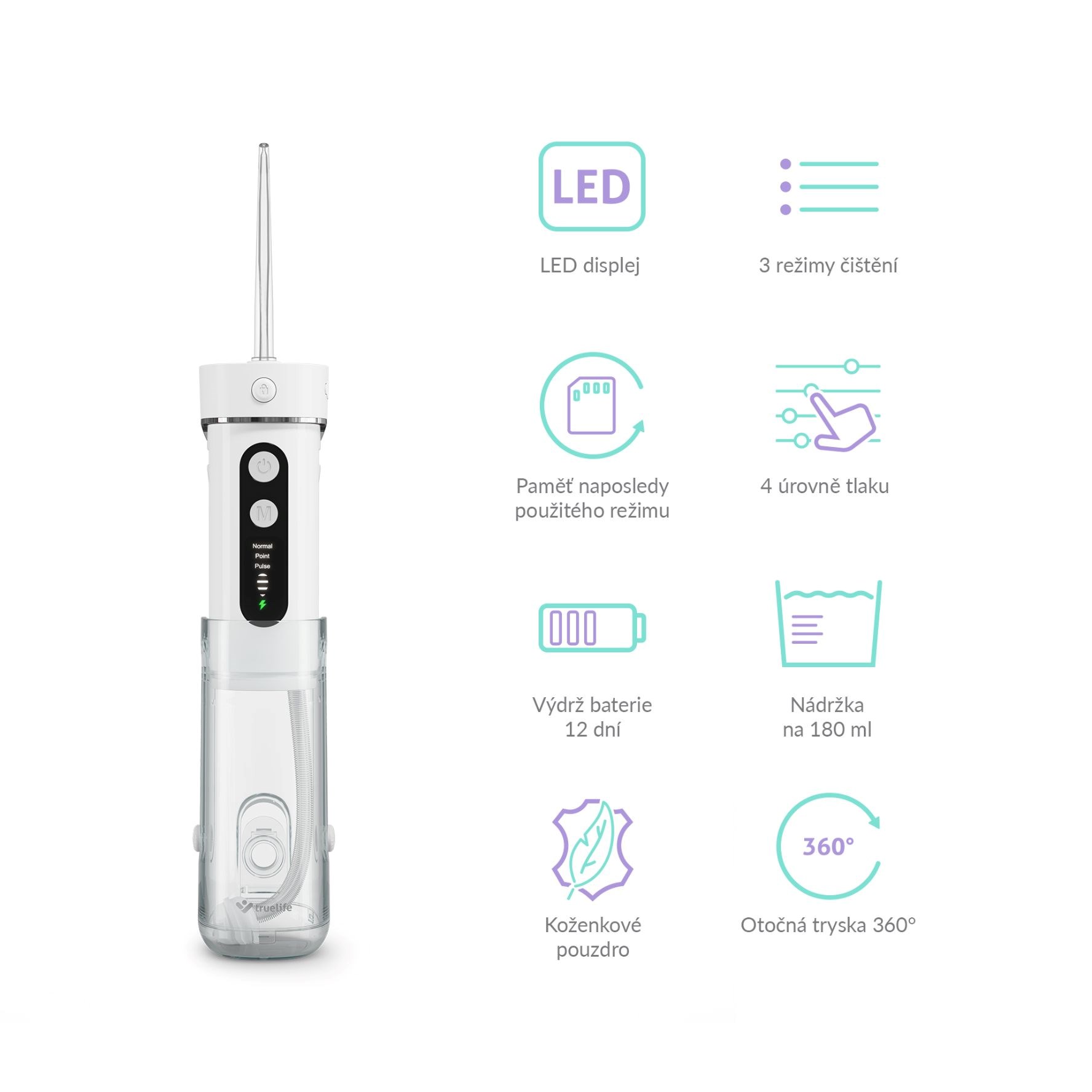 TrueLife AquaFloss Mini M50 - ústní sprcha - bílá1 