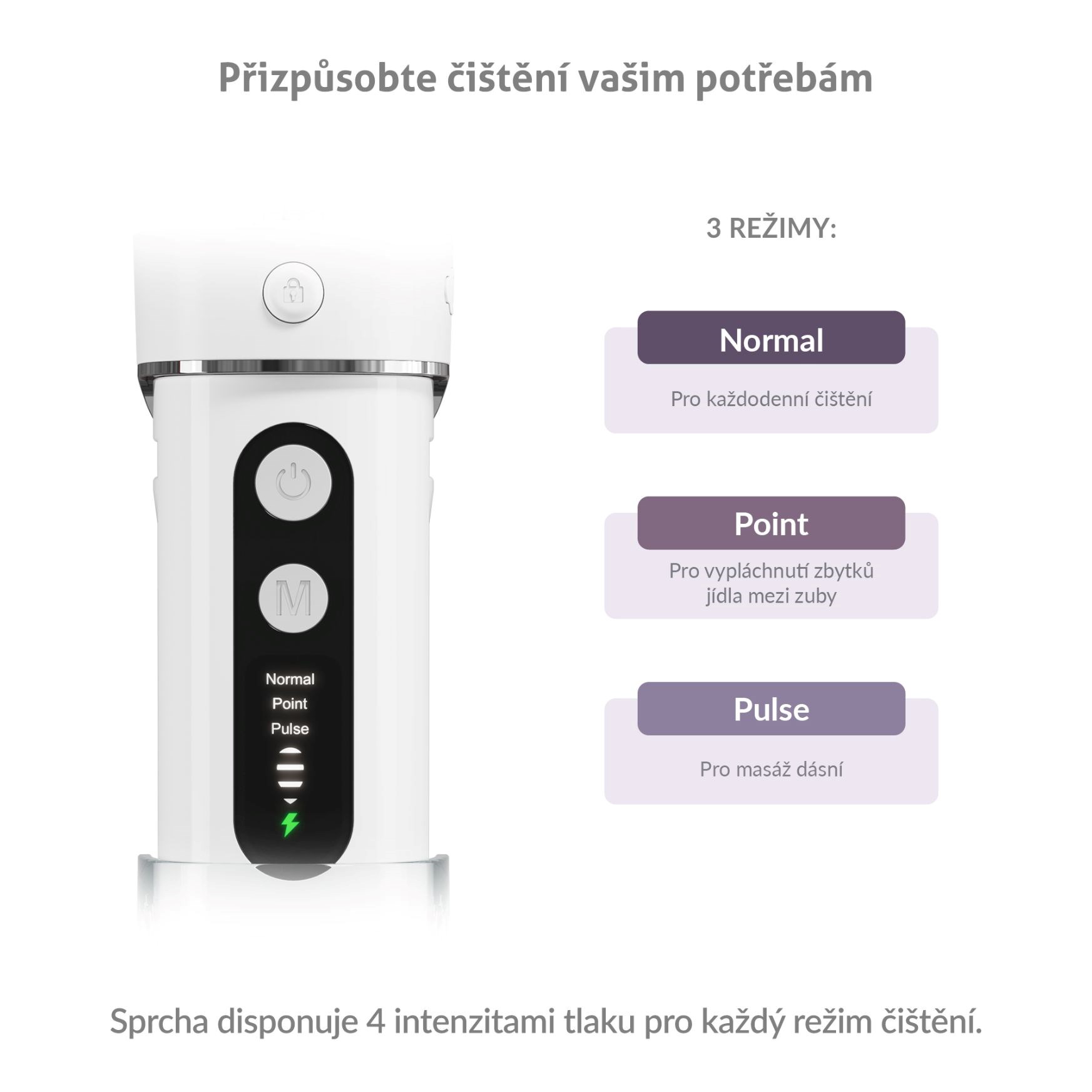TrueLife AquaFloss Mini M50 - ústní sprcha - bílá2 