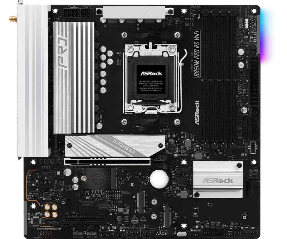 ASRock MB Sc AM5 B850M PRO RS WIFI,  AMD B850,  4xDDR5,  1xDP,  1xHDMI,  WiFi,  mATX2 