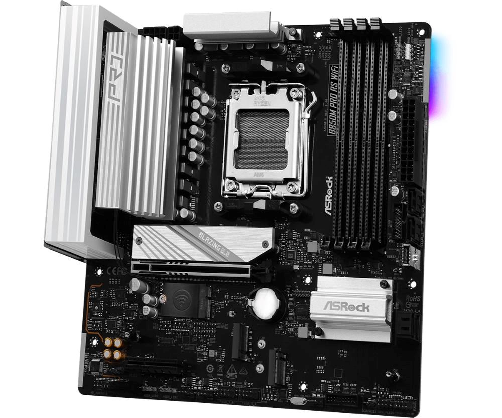 ASRock MB Sc AM5 B850M PRO RS WIFI,  AMD B850,  4xDDR5,  1xDP,  1xHDMI,  WiFi,  mATX1 