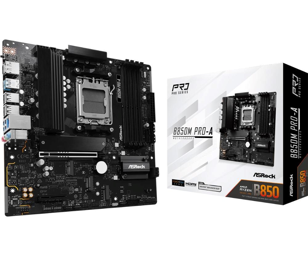 ASRock MB Sc AM5 B850M PRO-A,  AMD B850,  4xDDR5,  1xDP,  1xHDMI,  mATX0 